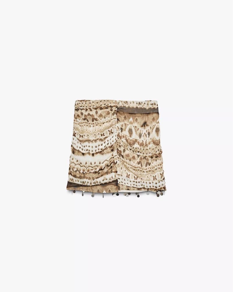Animal Print Mini Skirt - Image 1