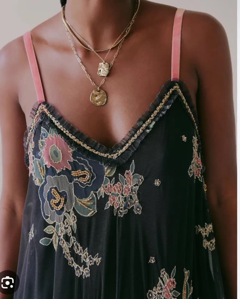Free People Sequin Floral Maxi Dress - Image 4