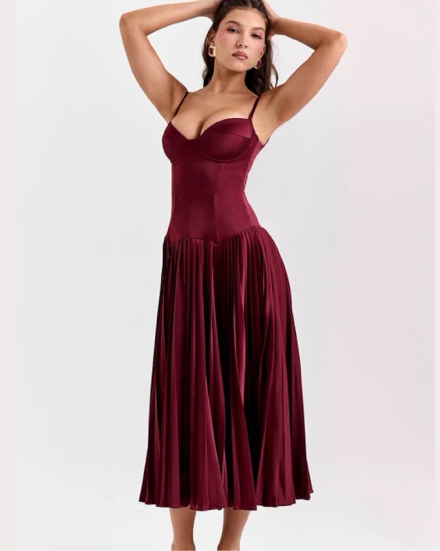 House Of CB Satin Midi Dress - Image 3