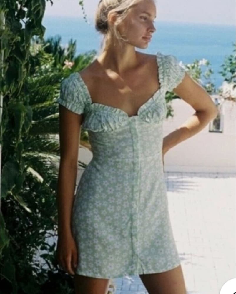 With Jean Isabelle Mini Dress Mint - Image 1