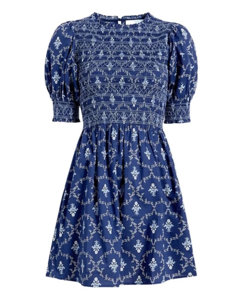Hill House High Neck Puff Sleeve Dress - Image 1