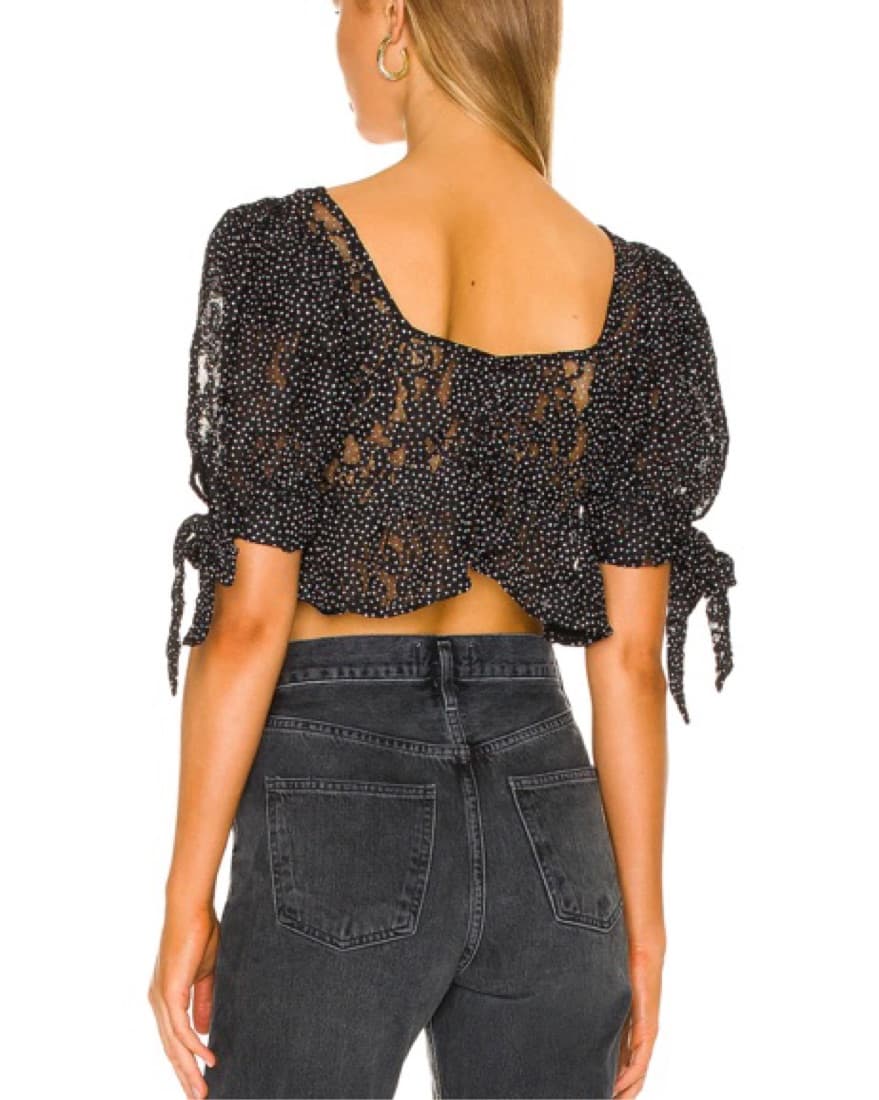 For Love & Lemons Lelia Top in Black - Image 2