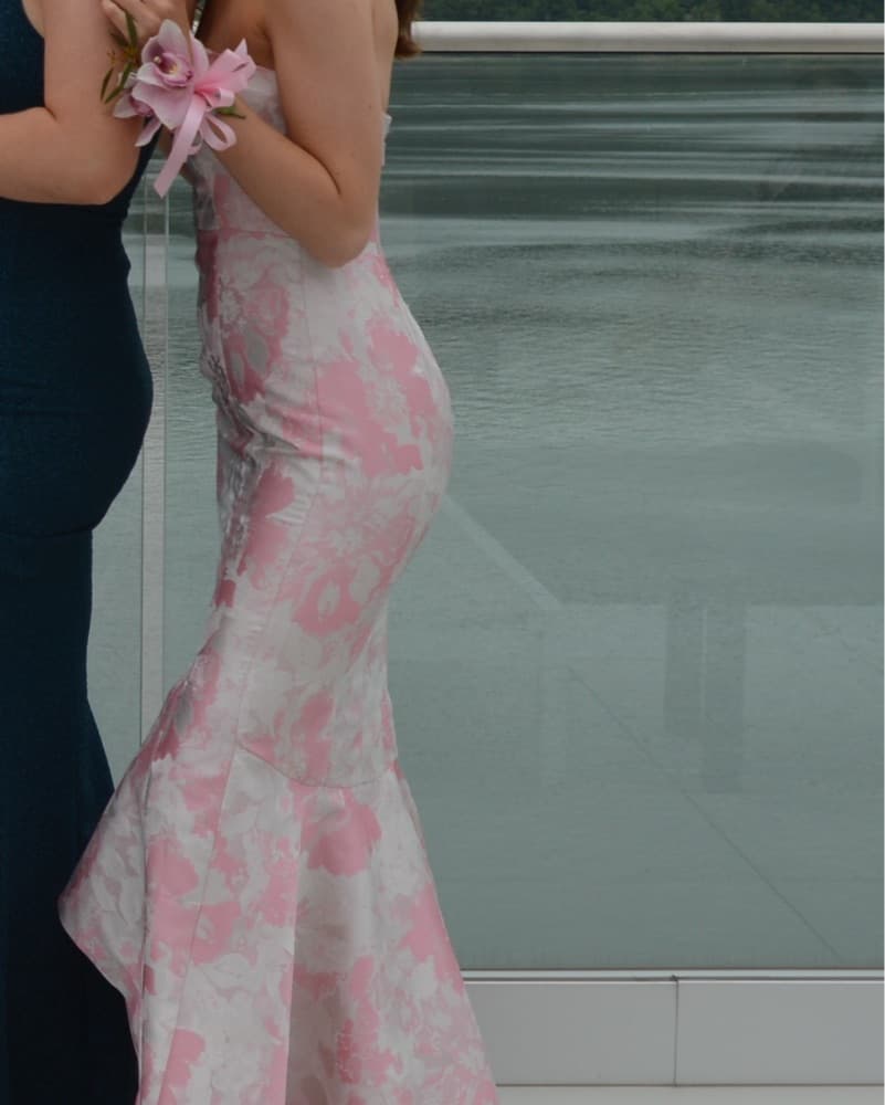 Urgonia Gown in Pink Tonal - Image 4