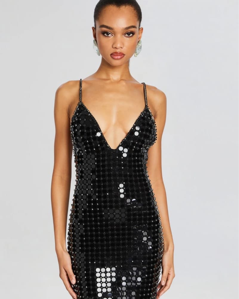 Captivating Retrofete Sequin Maxi Dress - Image 3