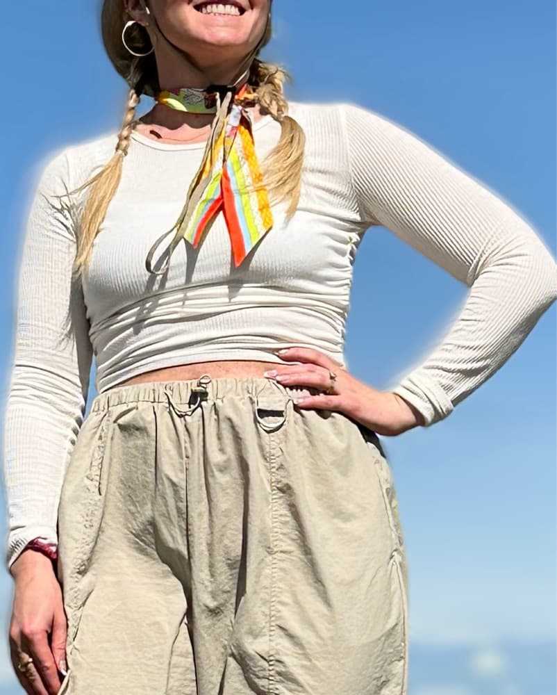 Silk Hermes Twilly With Heart Scarf Ring - Image 5