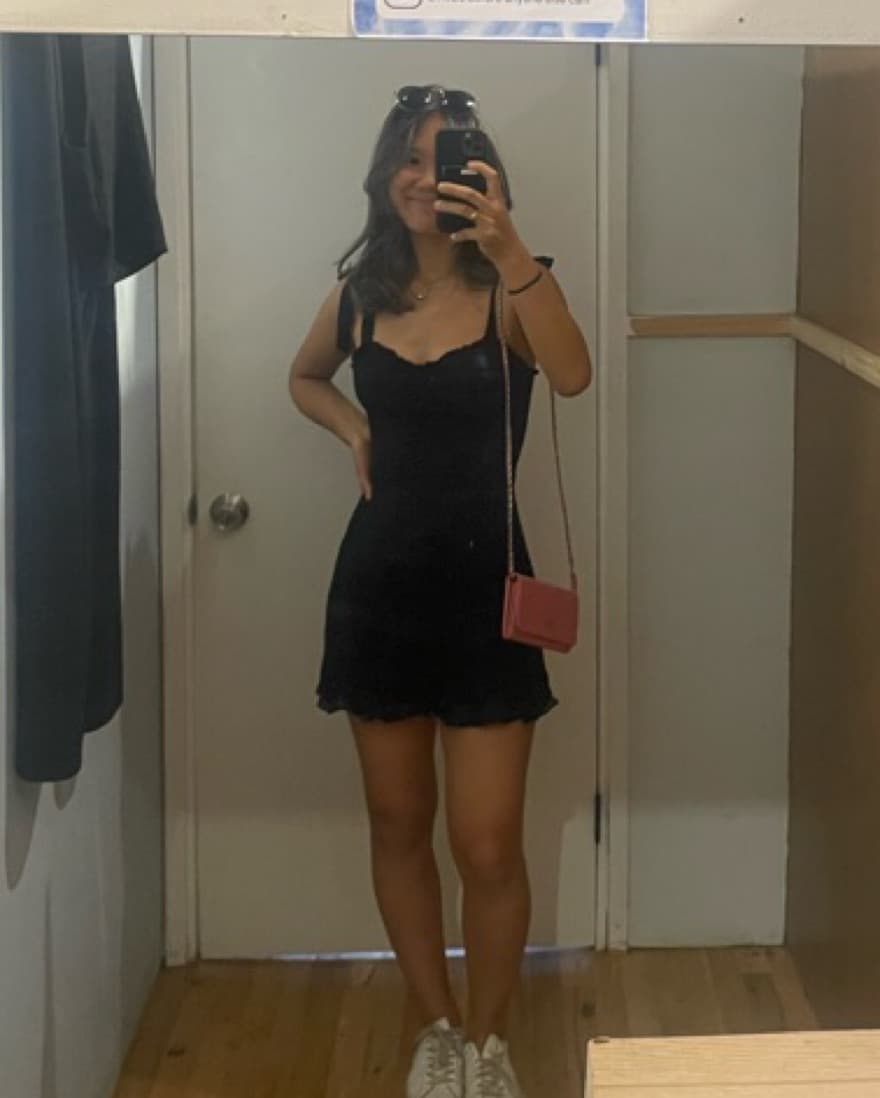 reformation christine mini black dress - Image 1