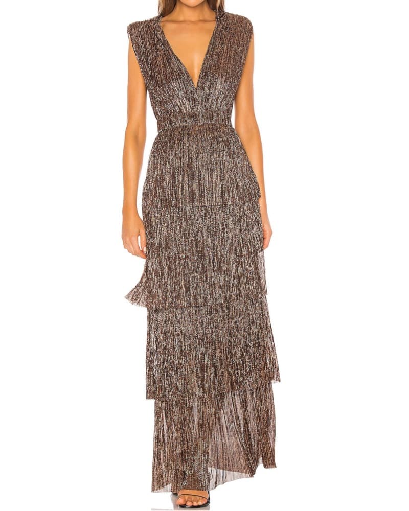 Sabina Musayev Skylar Gown In Bronze - Image 1