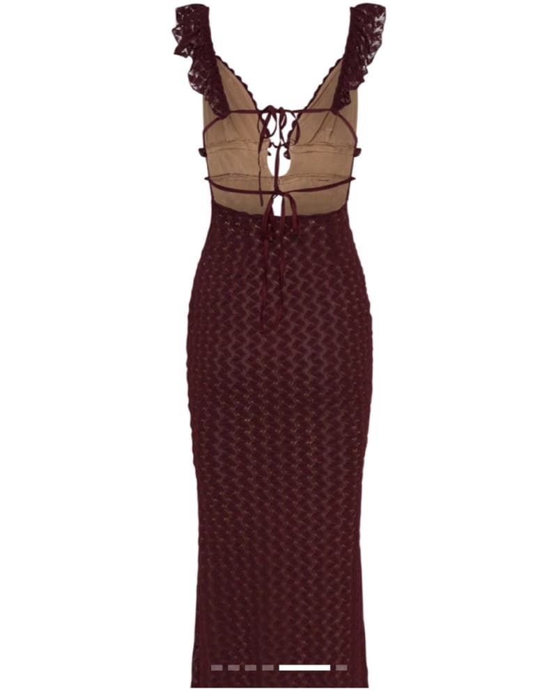 Meshki Ezra Lace Maxi Dress - Plum - Image 3