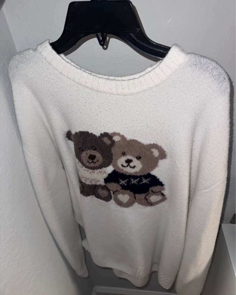 Cozy Teddy Bear Sweater - Image 1