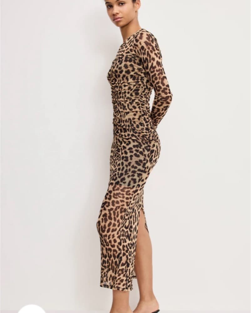 Leopard Mesh Dress - Image 2