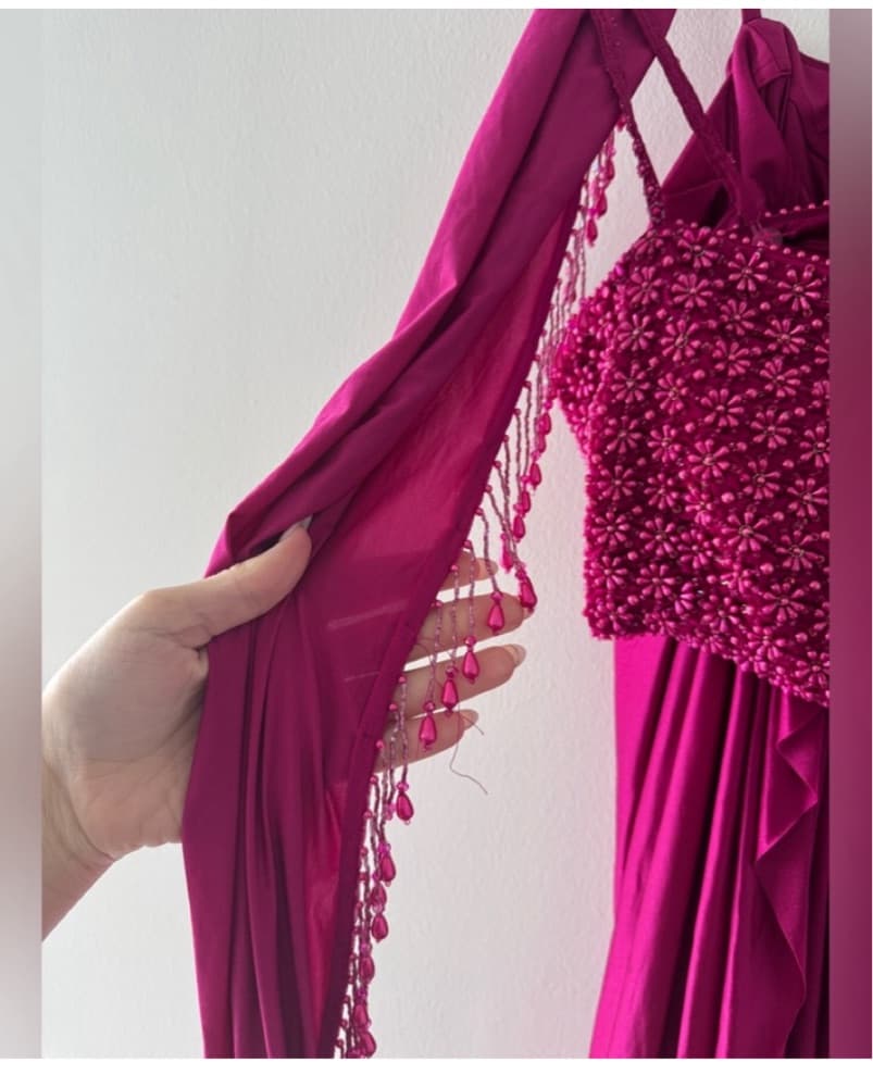 Pink Lehenga Dupatta Sani Indian Wedding - Image 3