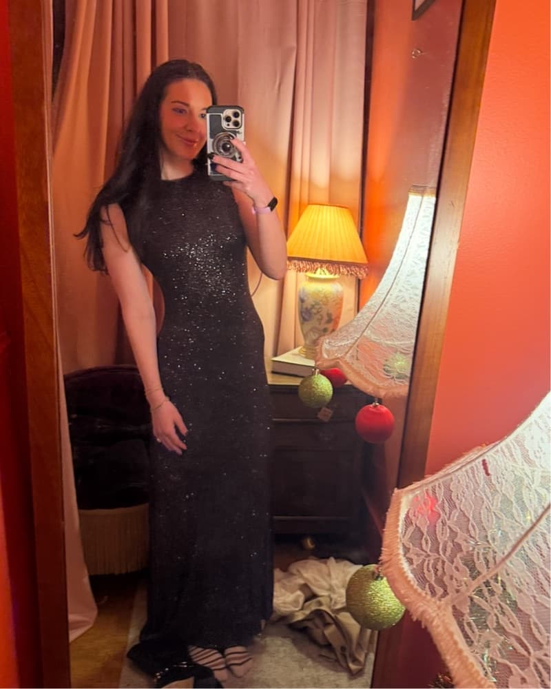 Vintage Saks Sparkling Sequin Gown - Image 1