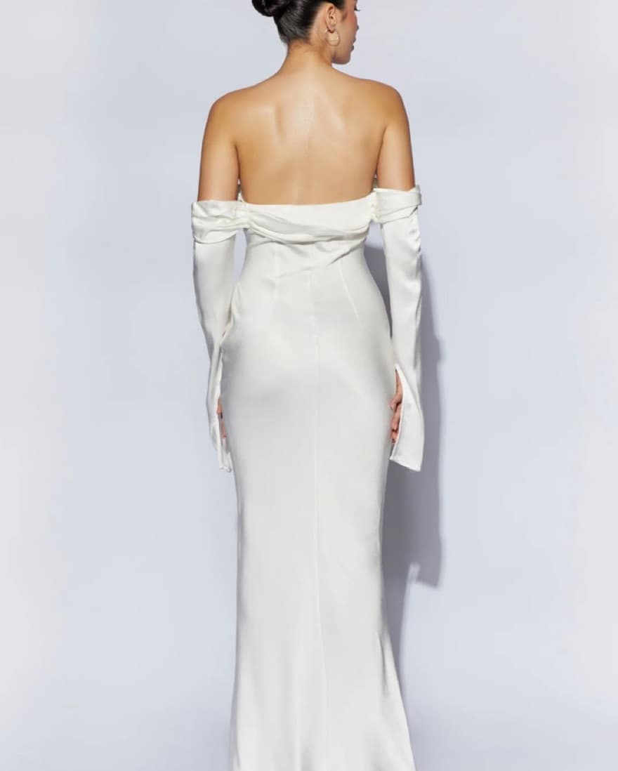 White Meshki Giselle Maxi Dress - Image 4