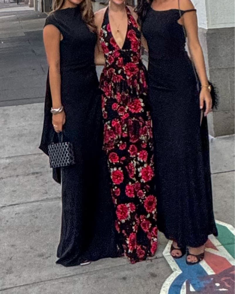 AFRM Halter Ruffle Floral Maxi Dress  - Image 3