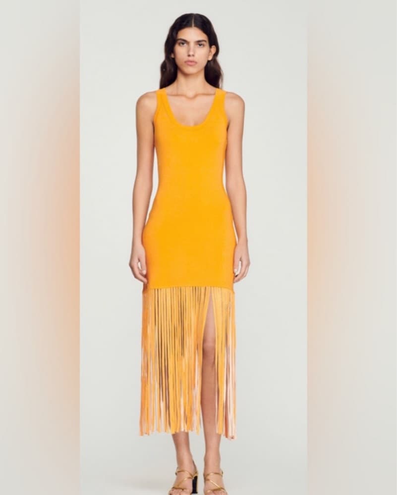 Sandro Fringe Dress - Image 3