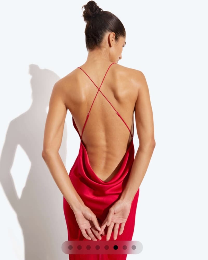 Rat & Boa Red Backless Lotus Gown - Image 6
