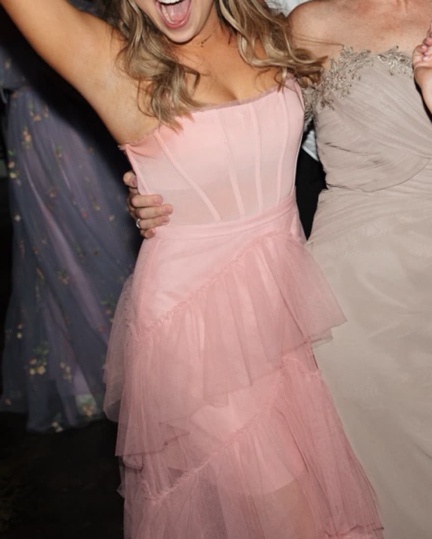 BCBG Oly Tiered Ruffle Tulle Gown  - Image 4