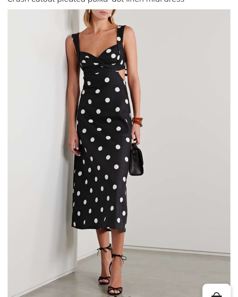 Zimmermann Polka Dot Tied Midi Dress  - Image 1