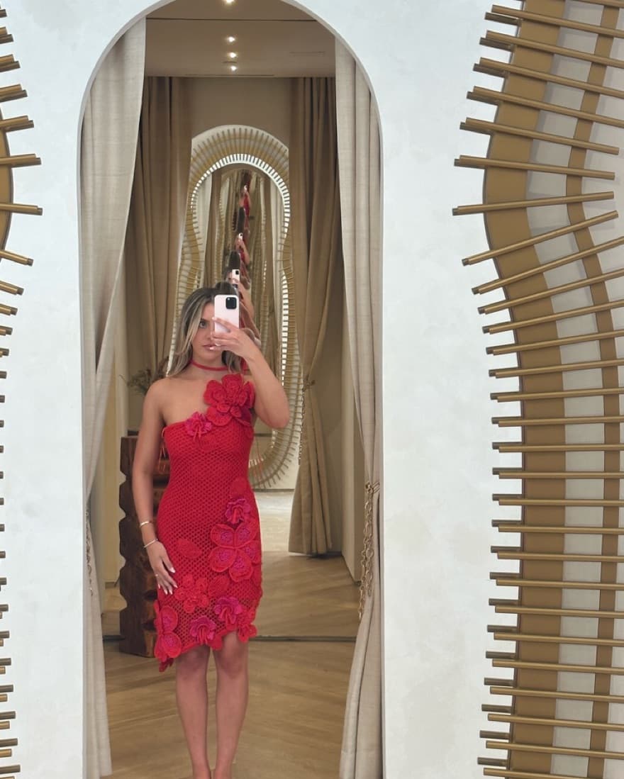 Cult Gaia Kourtney Crochet Dress - Image 4