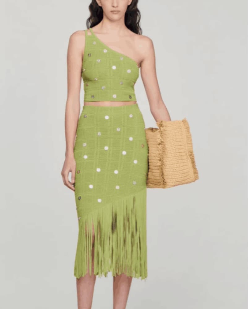 Sandro Green Sand Dollar Knit Set - Image 1