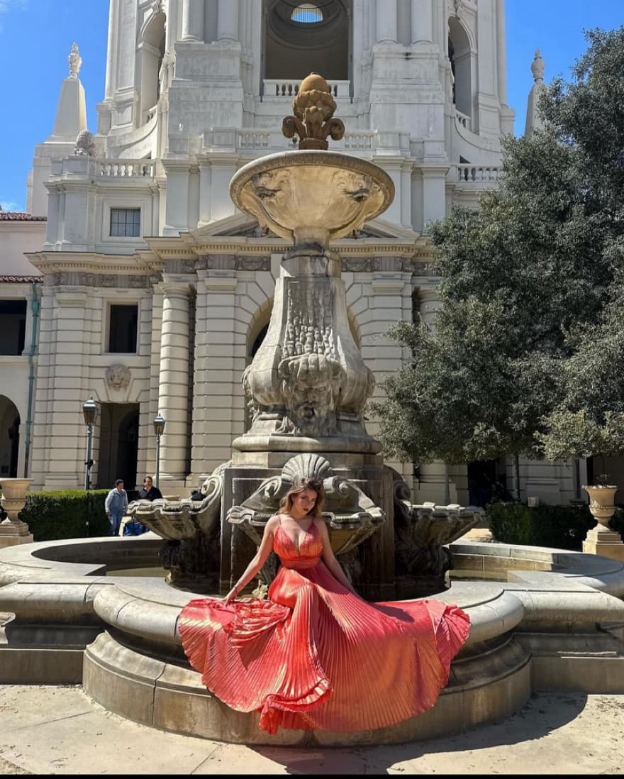 Salmon Formal Dress - Image 5
