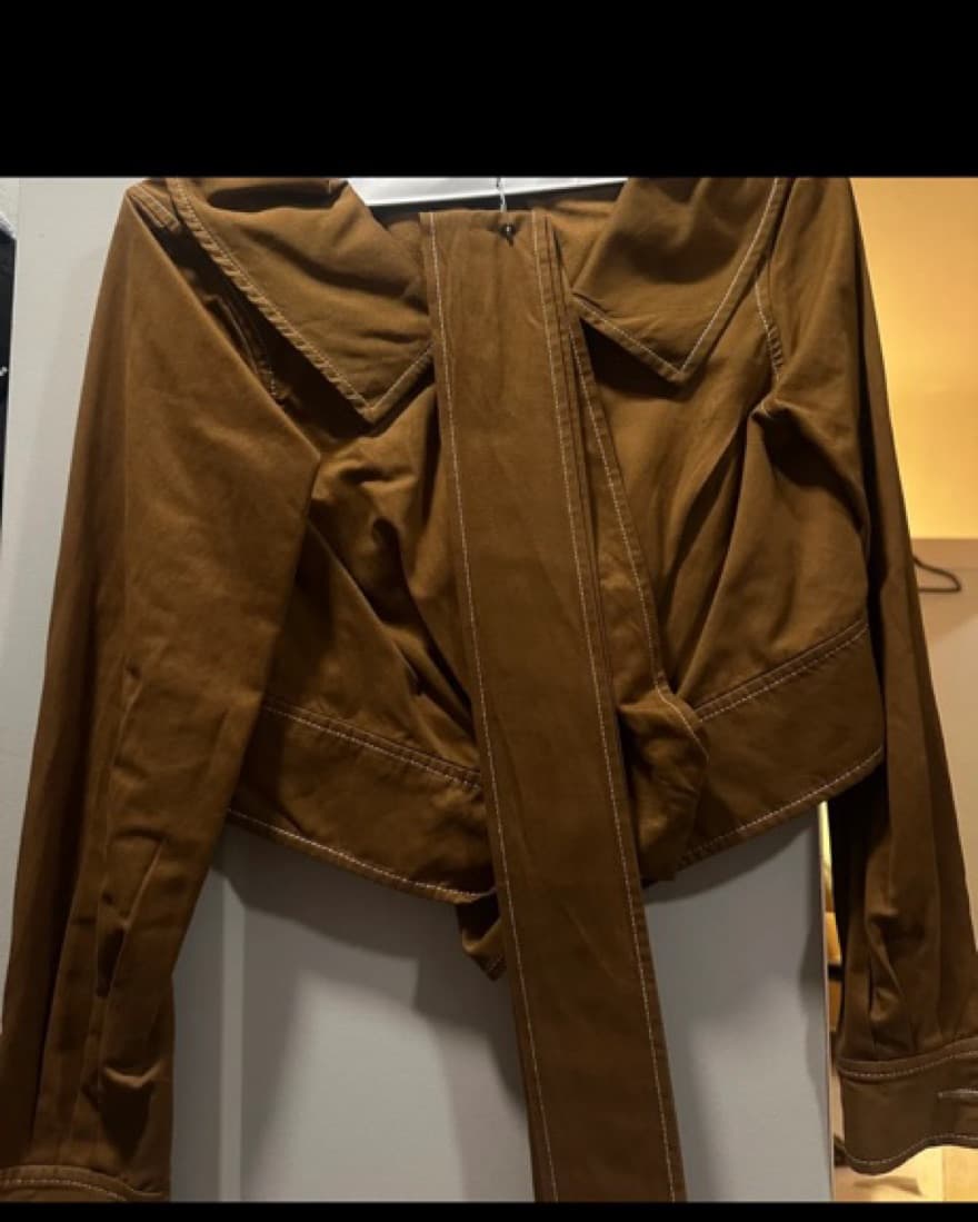 Staud brown Wrap Top - Image 1