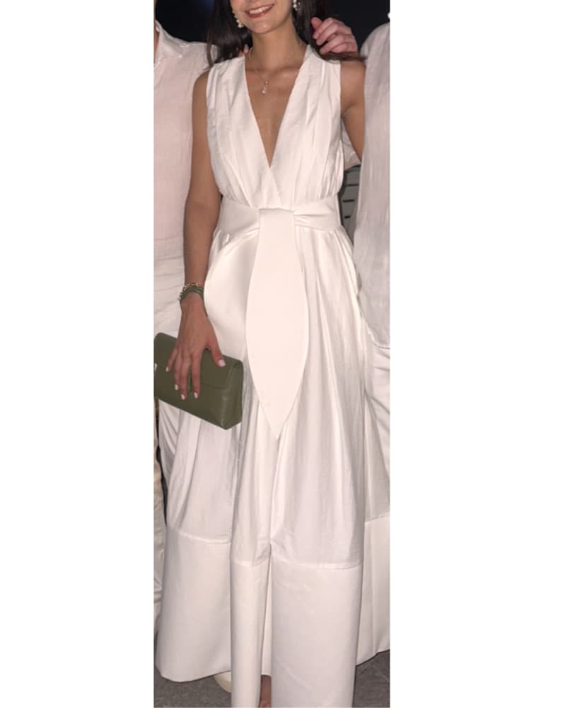 Classy White Dress - Image 3