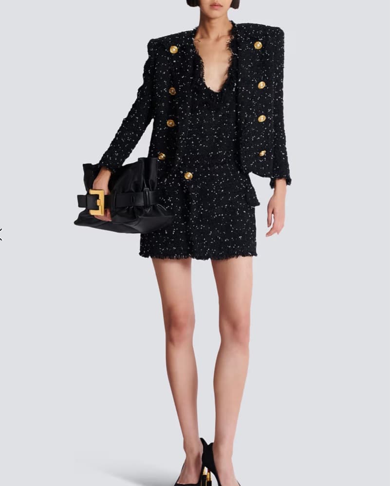 Balmain SS25 Tweed Skirt 34 size - Image 5