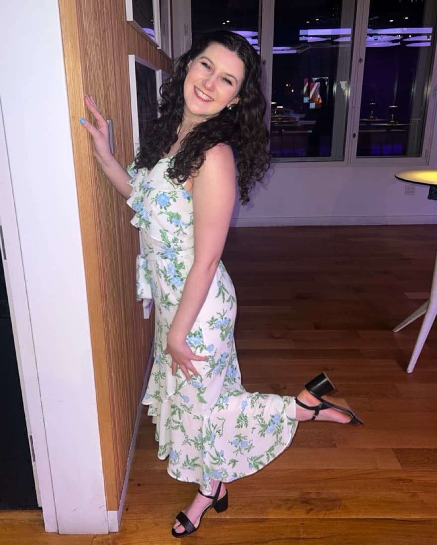 White Floral Long Dress - Image 2