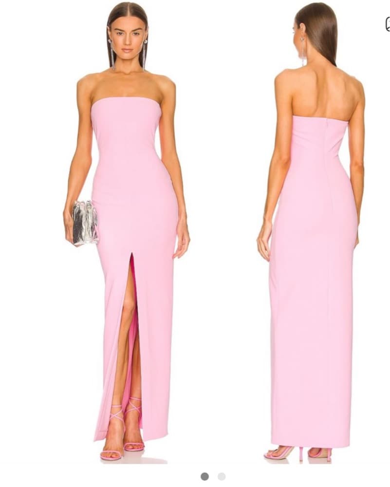 Solace London Strapless Pink Dress  - Image 2