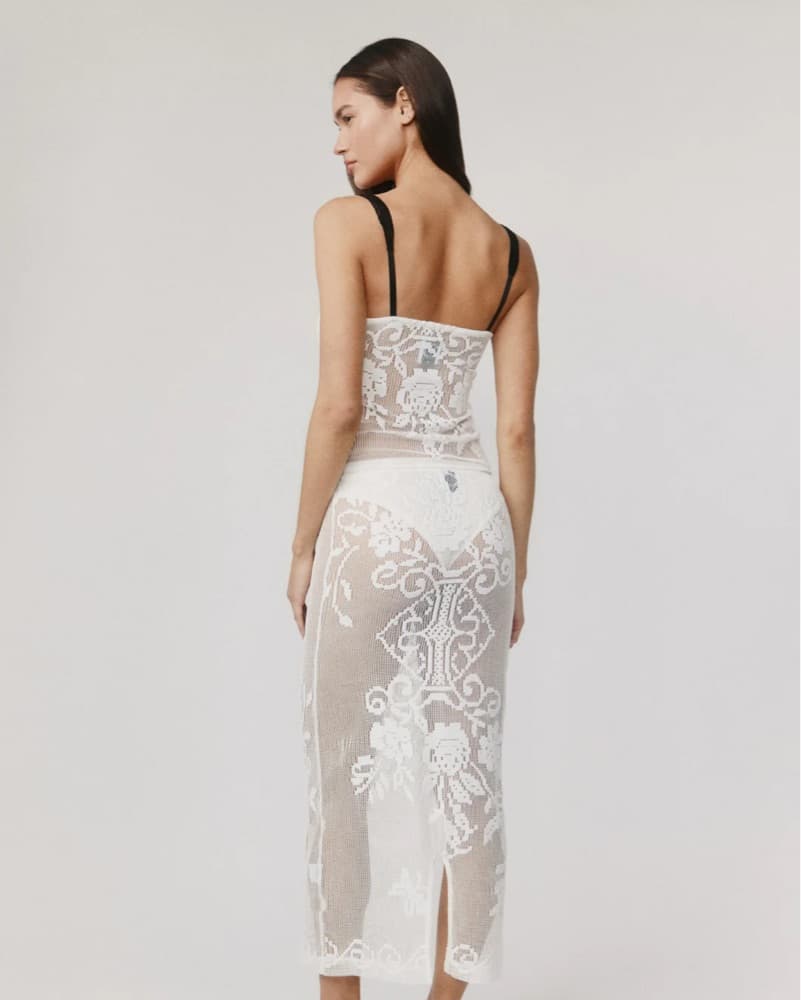 With Jean Saint Midi Skirt In White  - Image 5