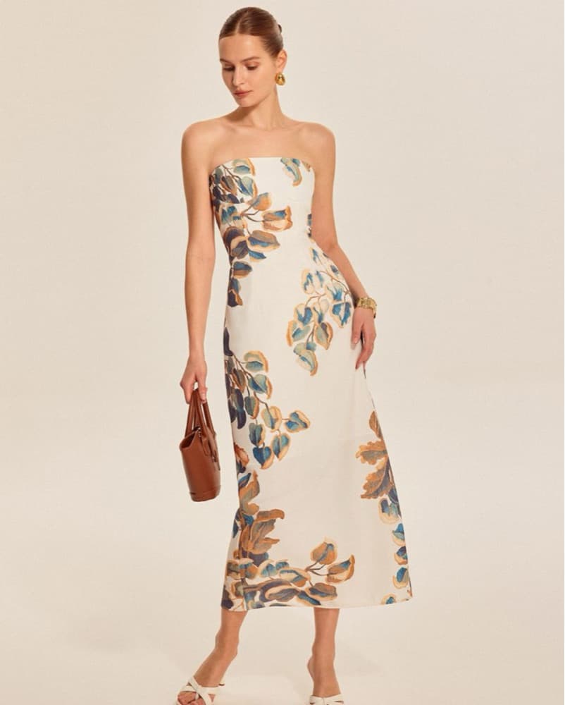 Réalisation Par Floral Strapless Dress - Image 1