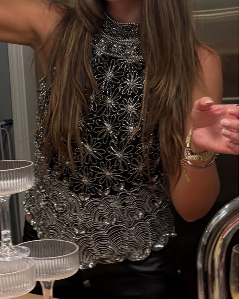 Adrianna Papell Beaded Blouse - Image 4