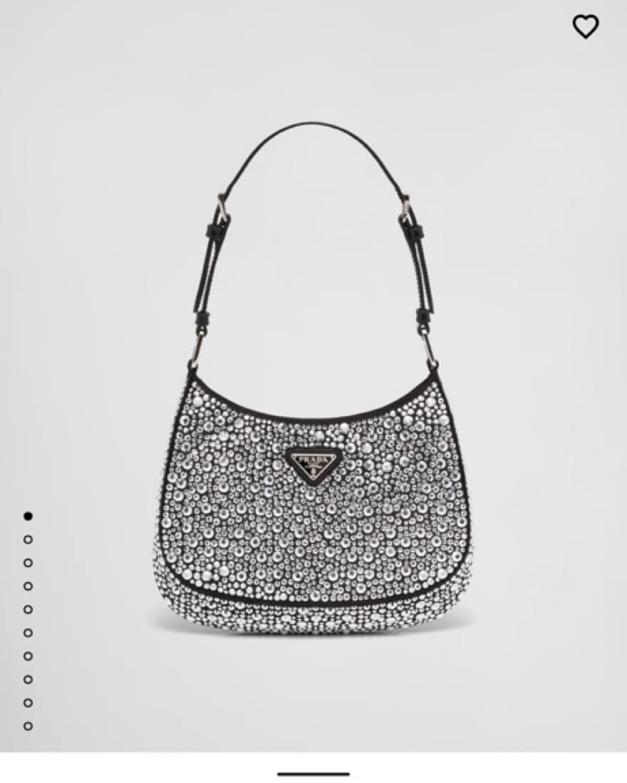 Prada Crystal-Embellished Hobo Bag - Image 1