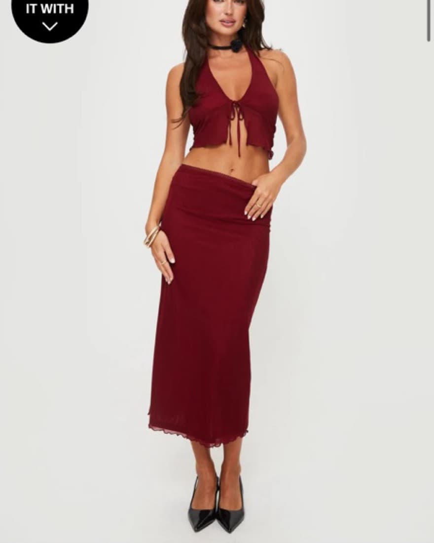 Princess Polly Red Skirt Set - Image 1