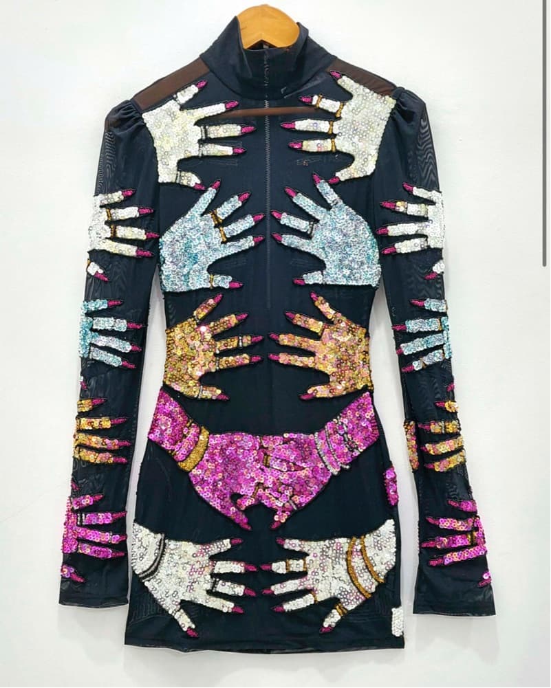 Discount Universe Hands Sequin Dress  - Image 1