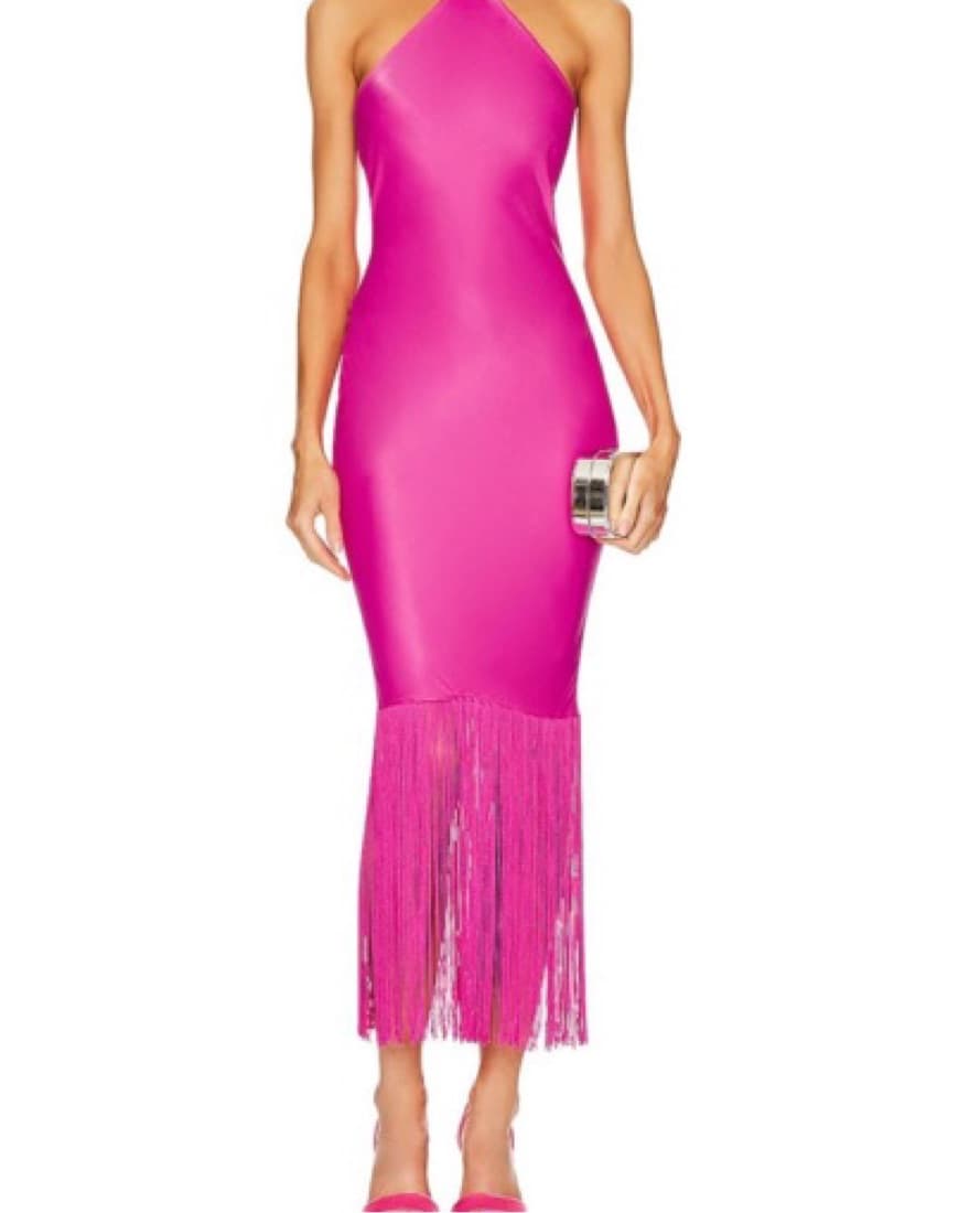 Pink Fringe Dress - Image 1