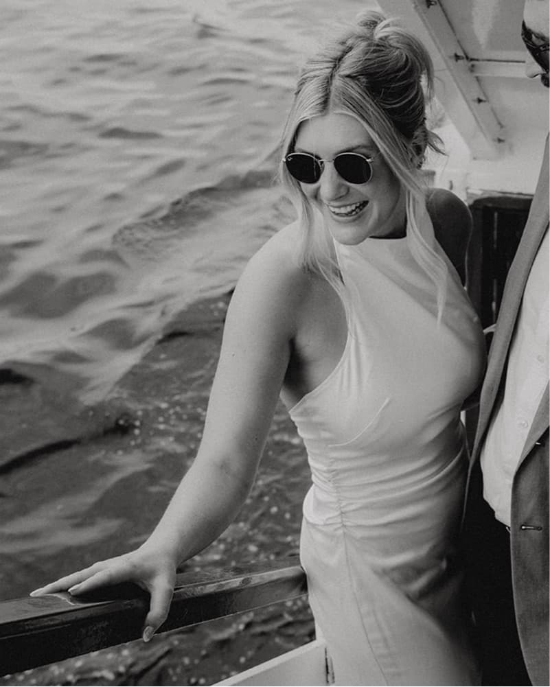 Anthropologie Ivory/White Satin Dress - Image 5