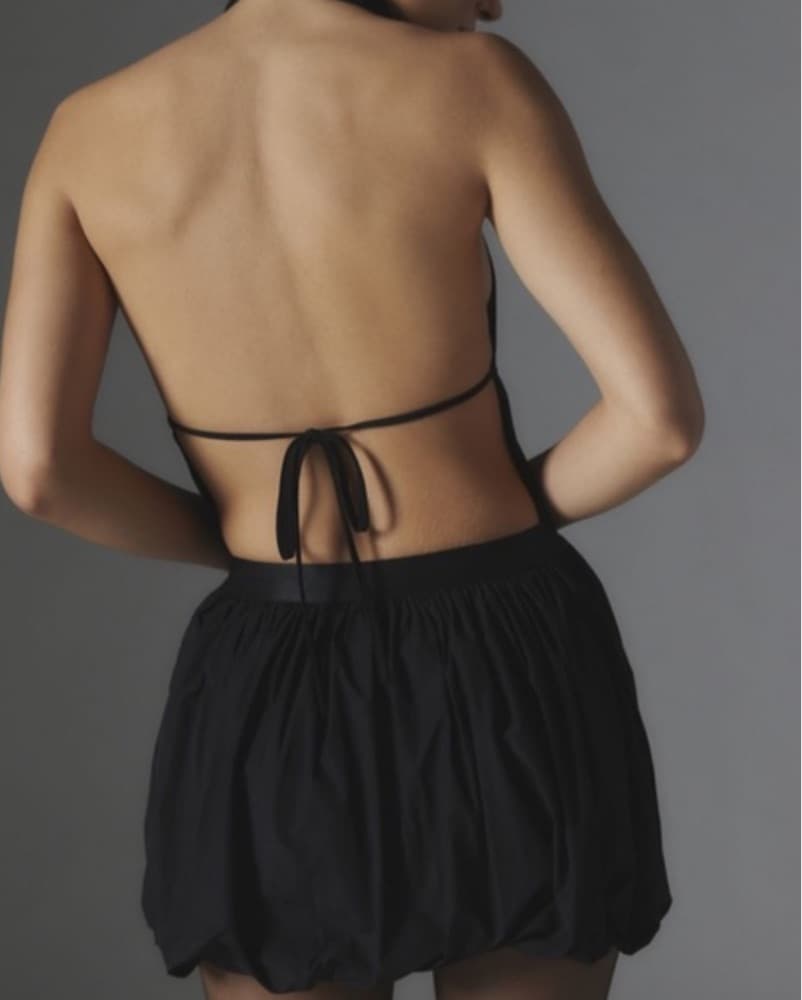 Silence + Noise Jenna Taffeta Black Bubb - Image 5