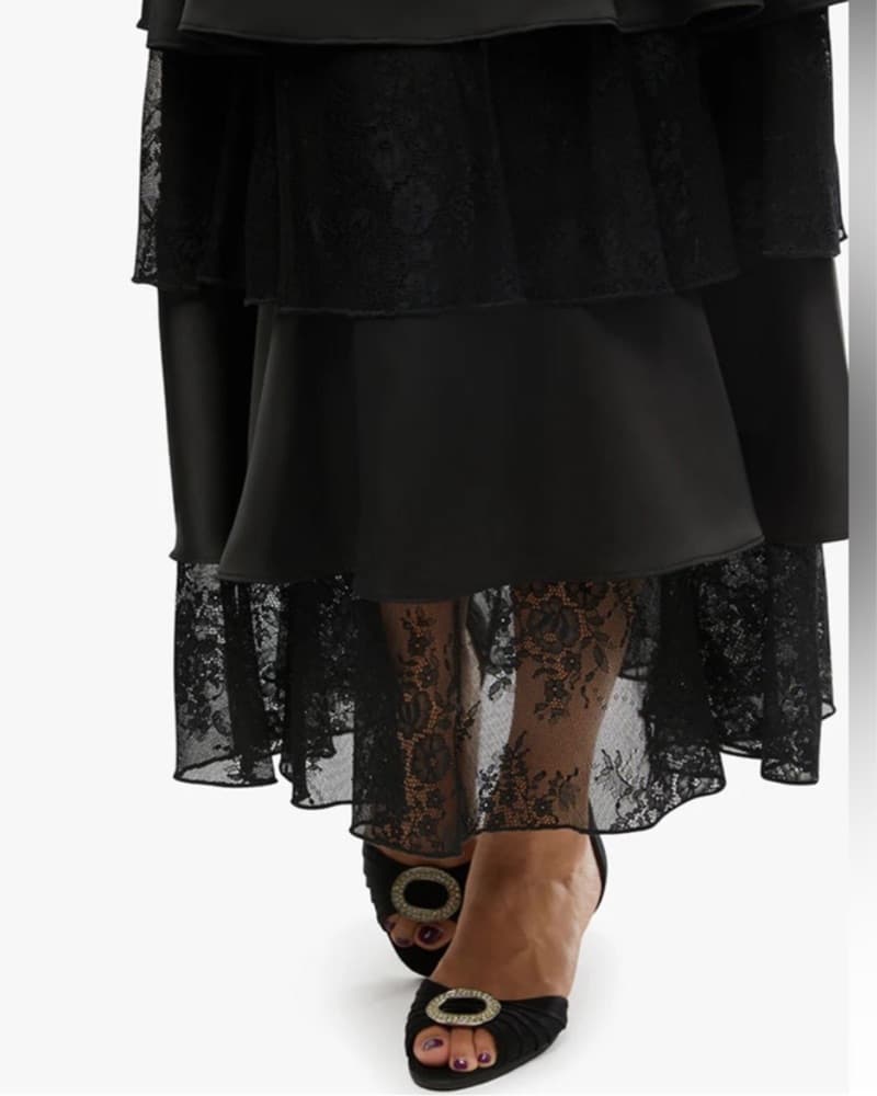 WeWoreWhat Tiered Lace Midi Dress - Image 6