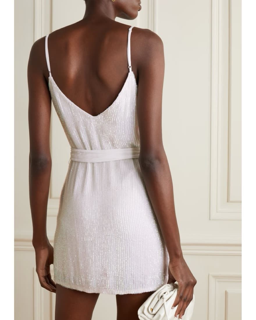 Retrofete White Claire Sequined Dress - Image 3