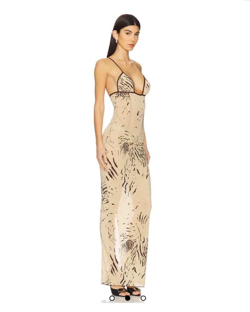 Hun Dress in Beige Zebra - Image 2