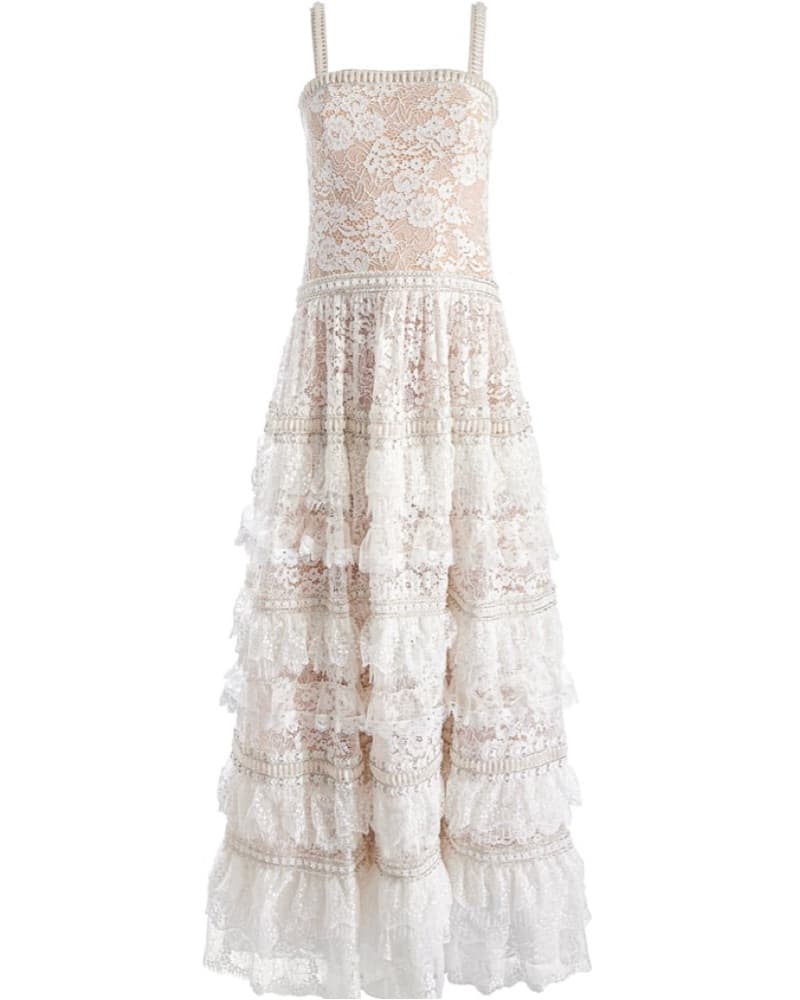 Alice And Olivia Lace Tiered Gown - Image 1