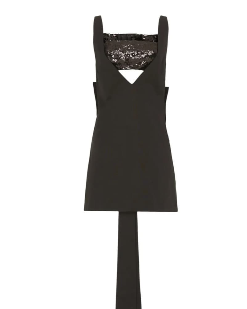 Staud Irie Black/Silver Sequin Dress  - Image 4
