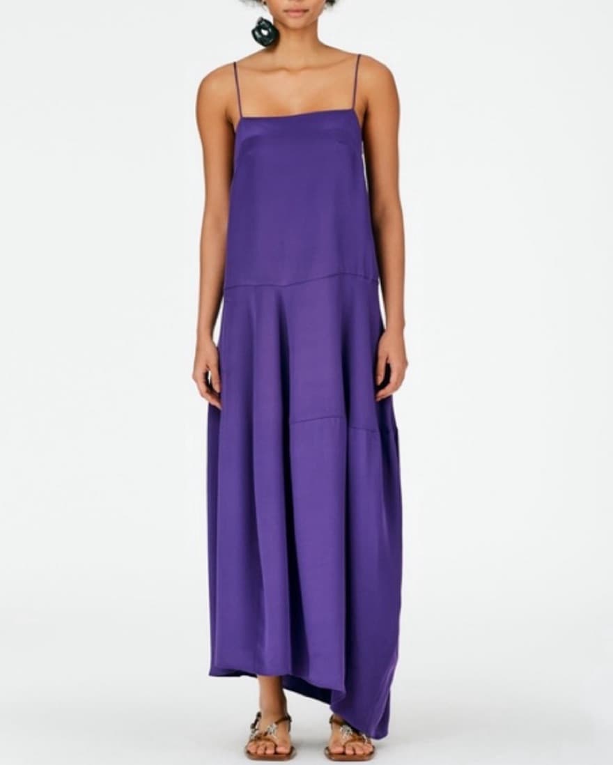 Tibi Purple Silk Balloon Dress - Image 2