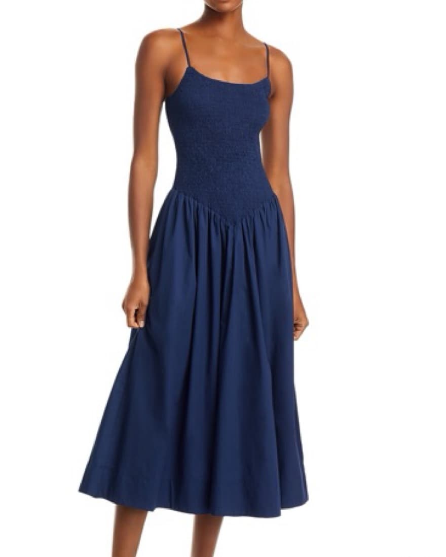 Navy Dropped Waist Sundress - Image 3