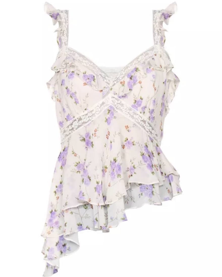 LoveShackFancy Kazu Top Lavender - Image 2