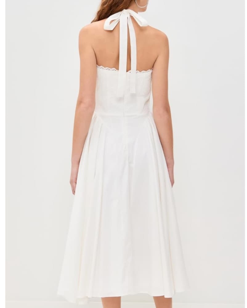 Line & Dor White Midi Dress - Image 2