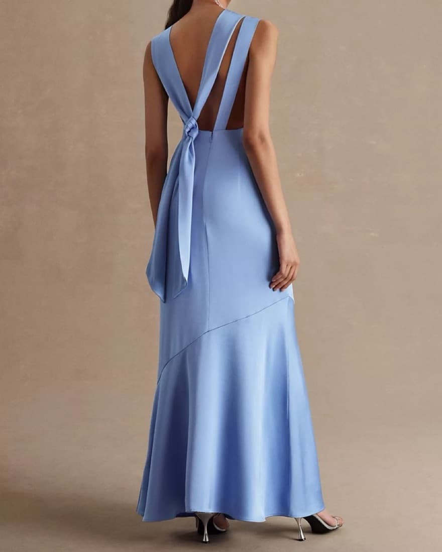 Significant Other Tie-Back Dress blue - Image 3