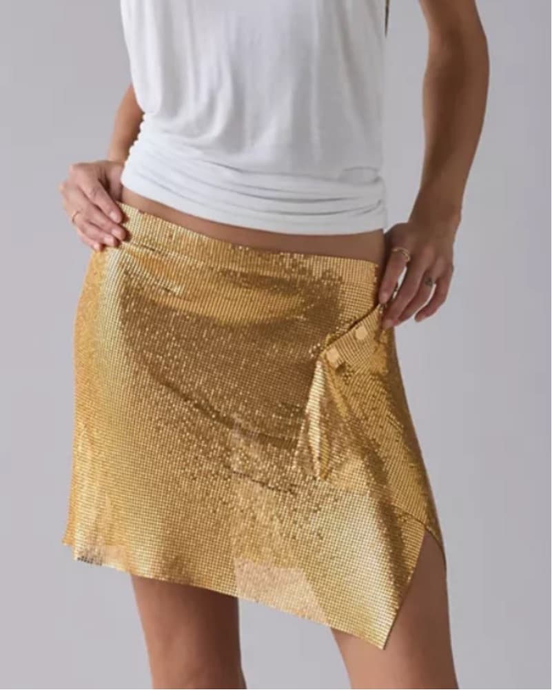 UO Chainmail Asymmetric Mini Skirt  - Image 2